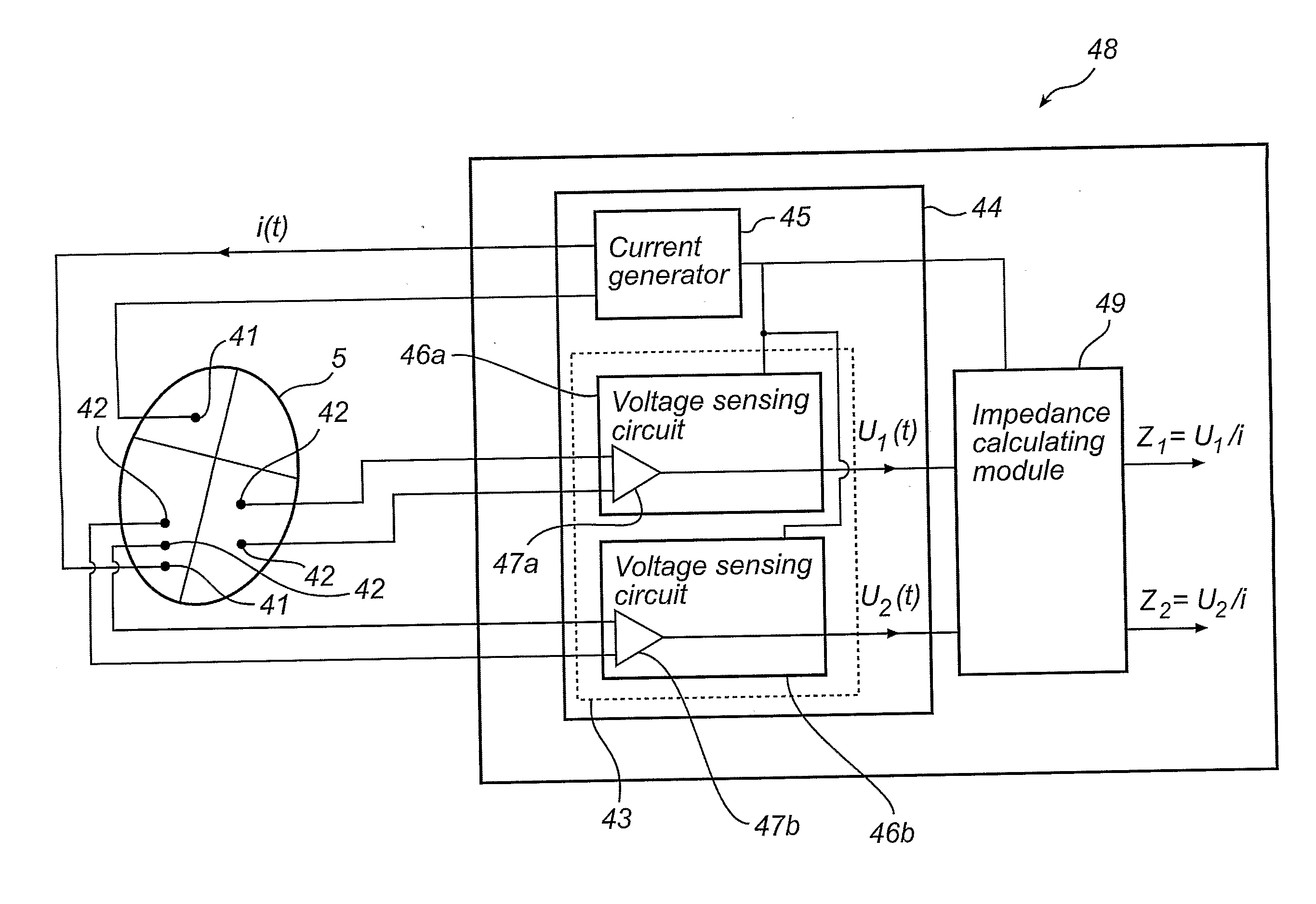 Implantable medical device and method for multisite measurement of intracardiac impedance