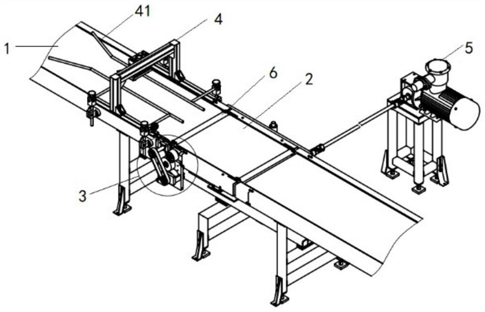 Lifting belt conveying mechanism with separable transmission