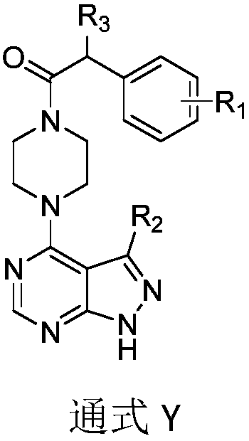 Pyrazolopyrimidine compound containing piperazine or its medicinal salt and preparation method and application thereof