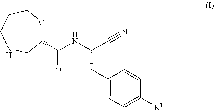 Certain (2S)-n-[(1S)-1-cyano-2-phenylethyl]-1,4-oxazepane-2-carboxamides for treating bronchiectasis