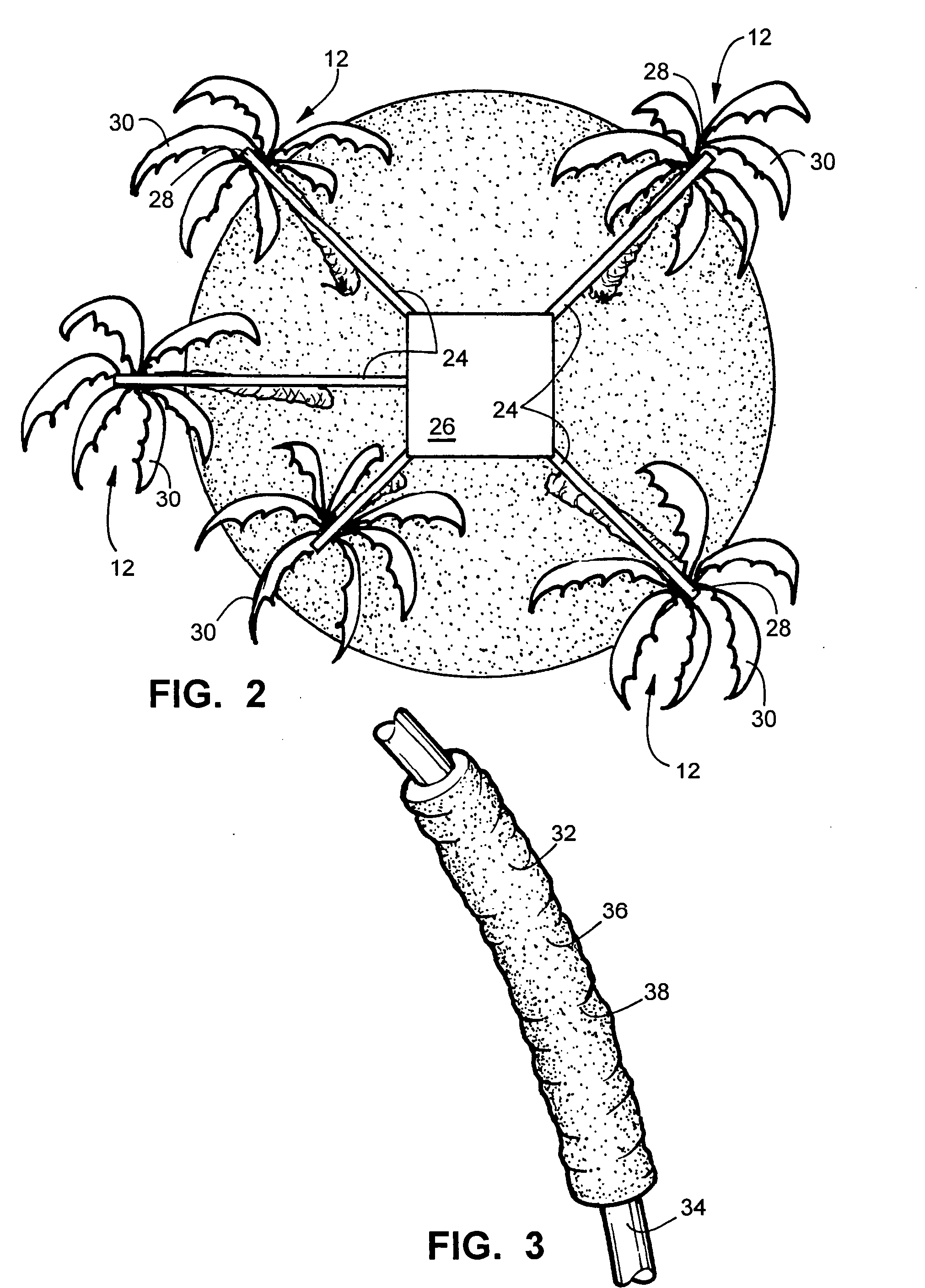 Artificial climbing trees and support system