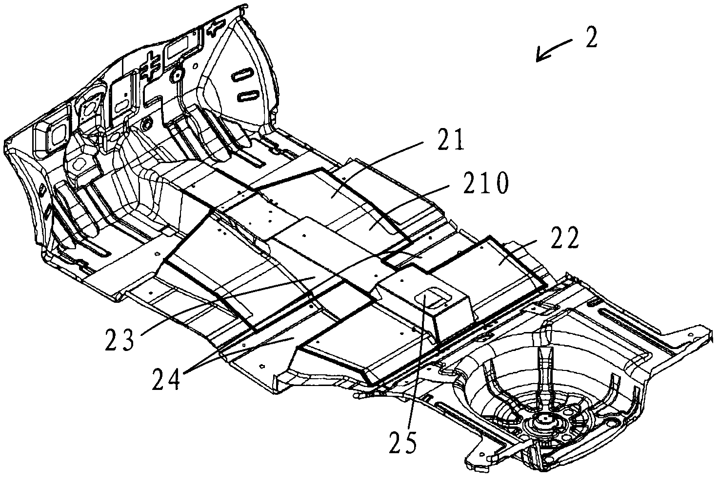 Battery box for vehicle, vehicle body component and automobile