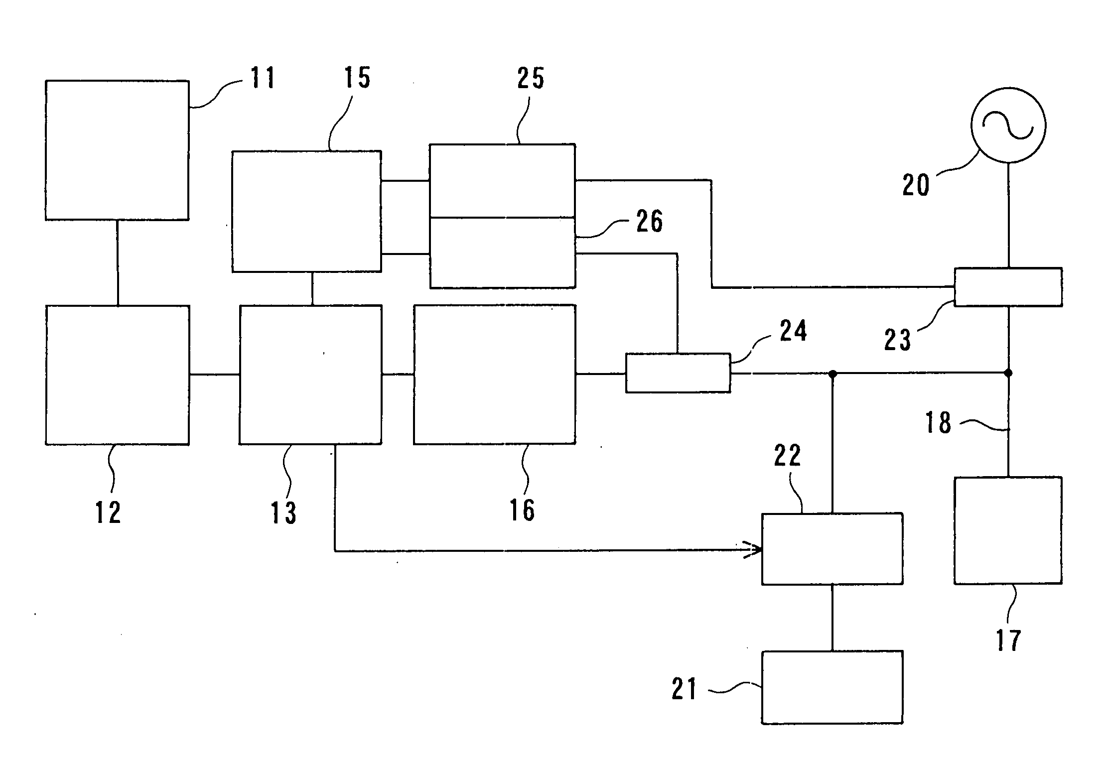 Power supply including system interconnection inverter