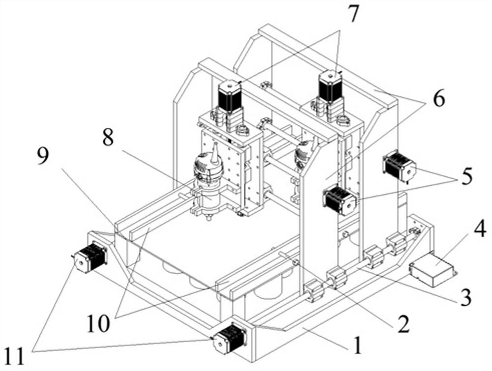 Multi-waveform electromagnetic field assisted permanent magnet grinding machining device and using method thereof