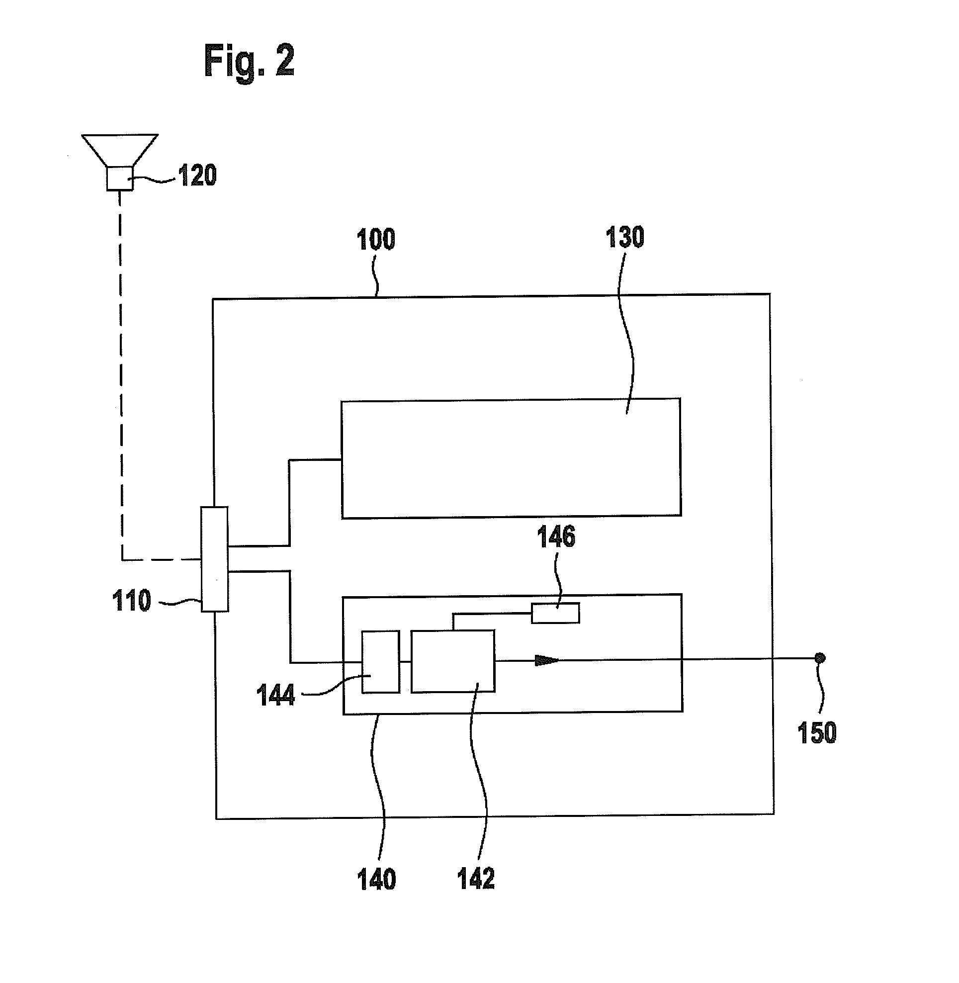 Method and device for acoustically sensing an area