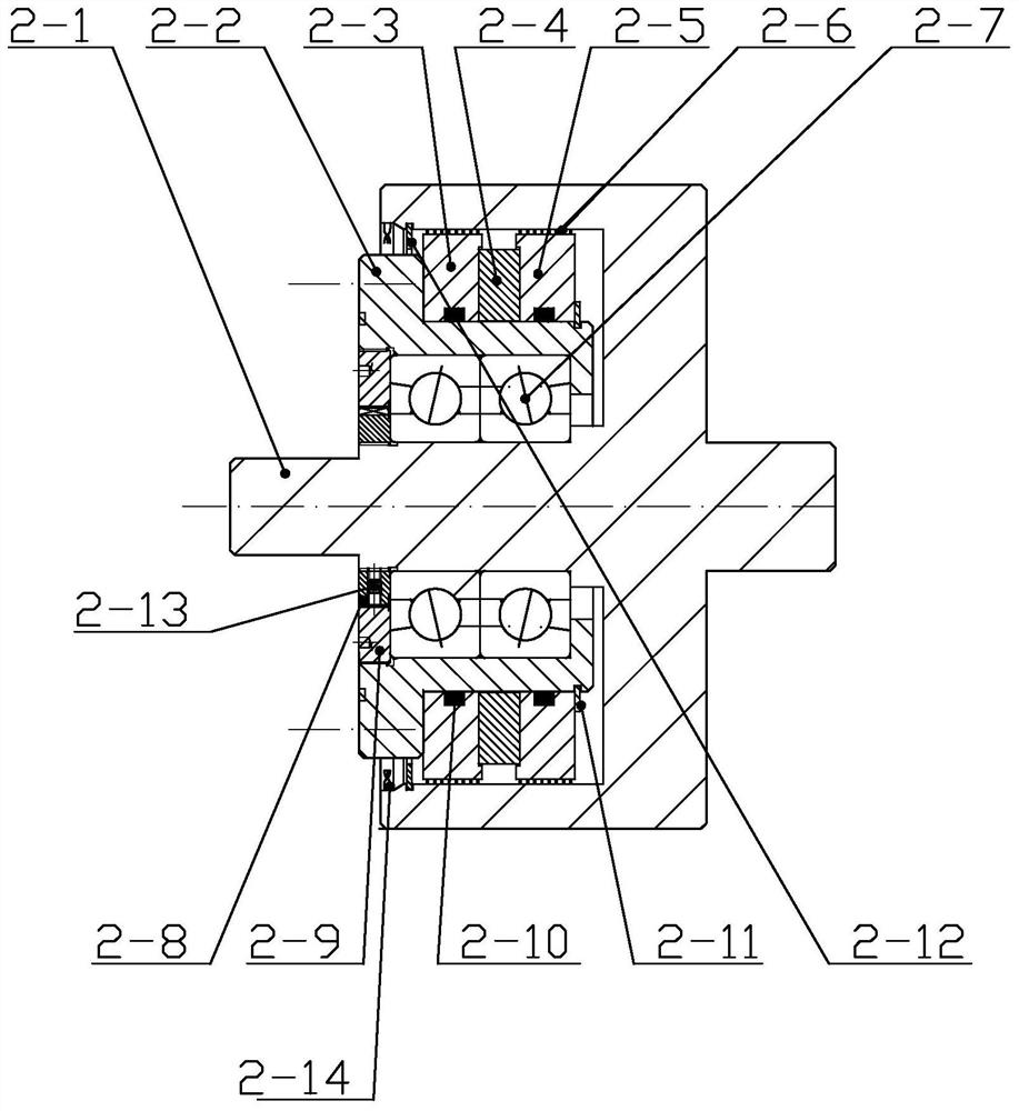 Compact magnetofluid sealing transmission device