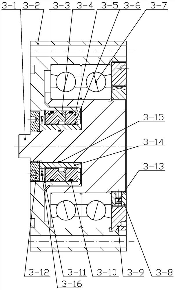 Compact magnetofluid sealing transmission device