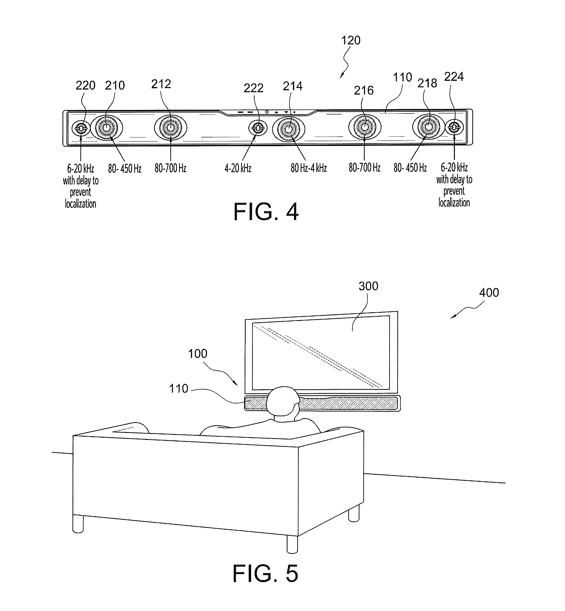 Method and System for Optimizing Center Channel Performance in a Single Enclosure Multi-Element Loudspeaker Line Array