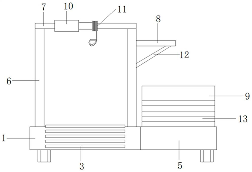 Refrigerating machine room pipeline device integrated set rail type installation device and method