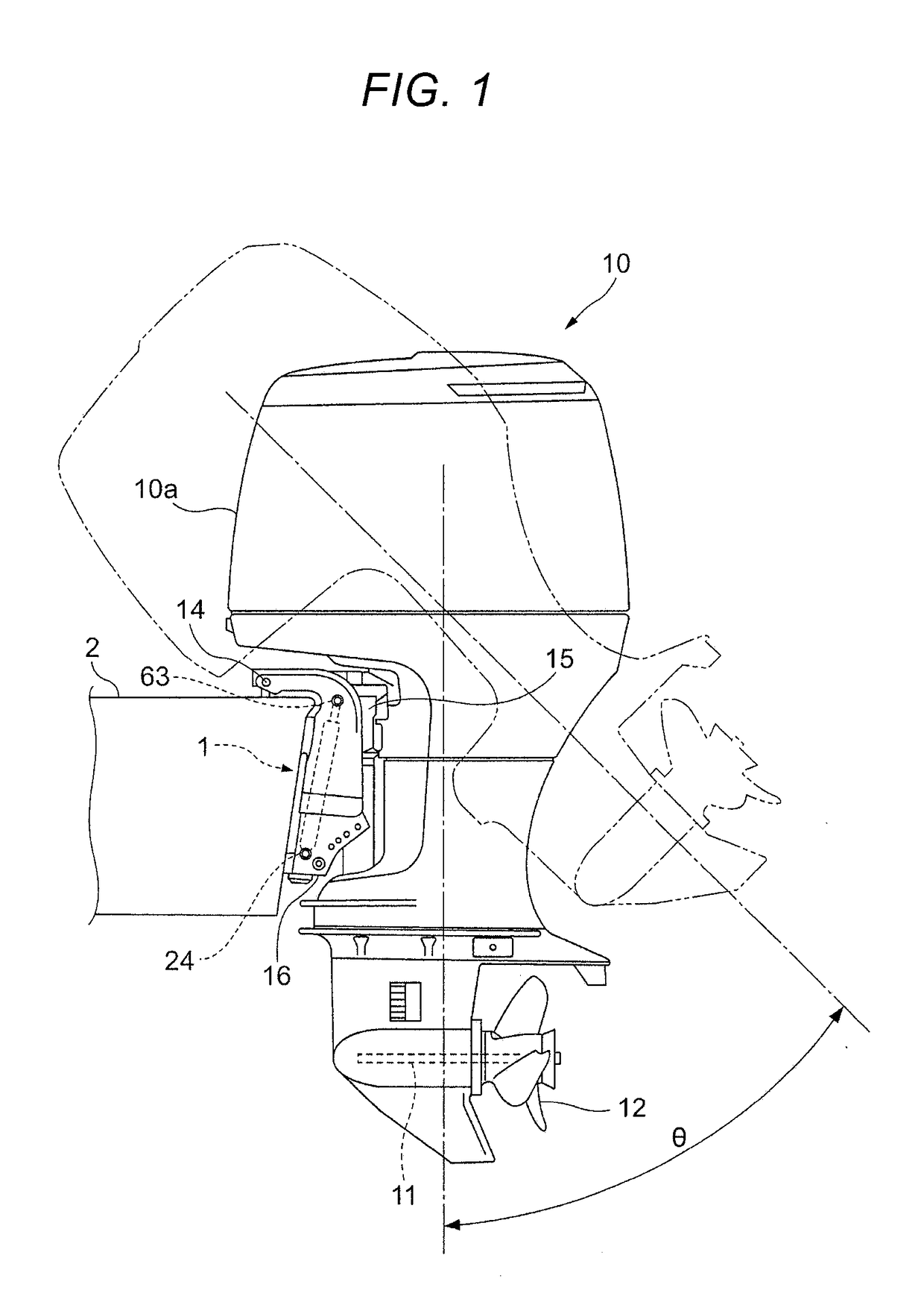 Trim and tilt apparatus for marine vessel propulsion machine and marine vessel propulsion machine