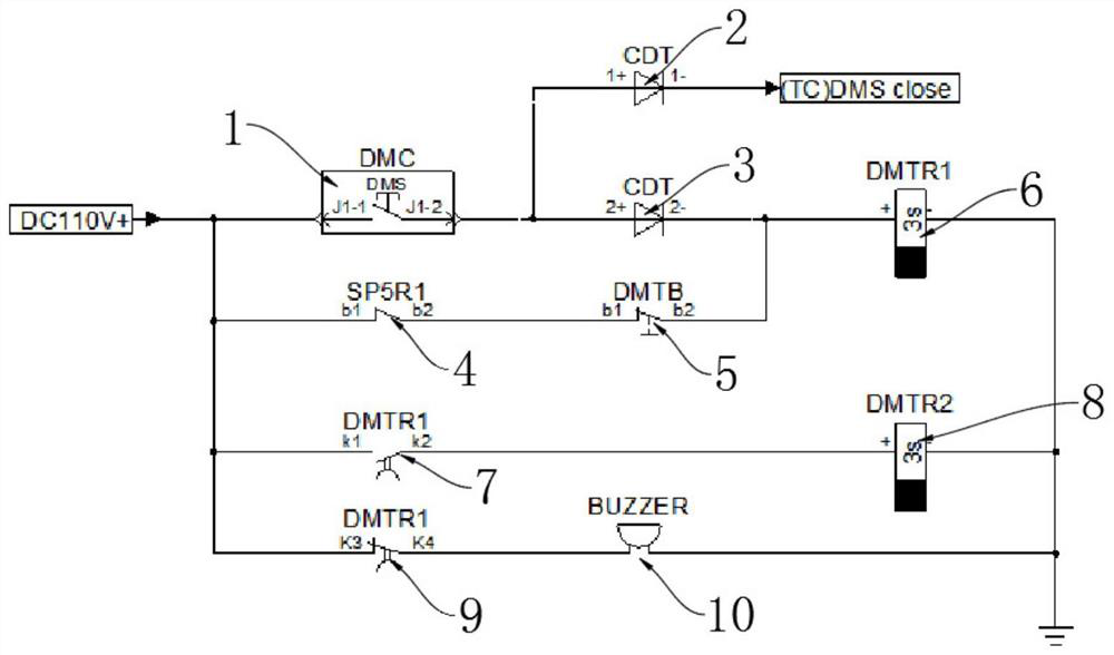 Alarm control circuit suitable for fault guiding safety of urban rail metro vehicle