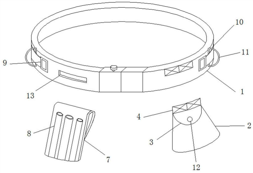 Fire-fighting waistband with storage function