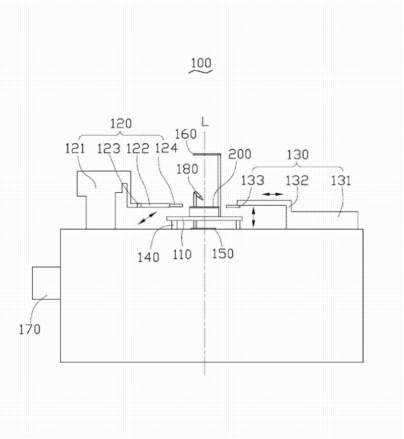 Assembling and testing device and method thereof