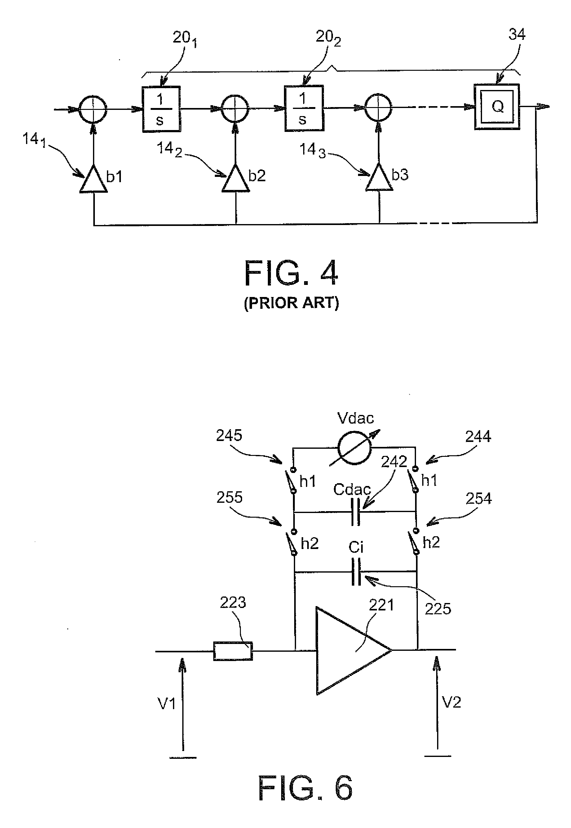 Delta-sigma modulator provided with a charge sharing integrator