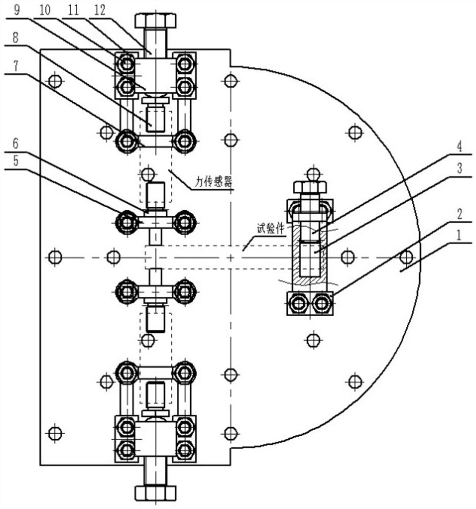 Shrouded turbine blade damping test device