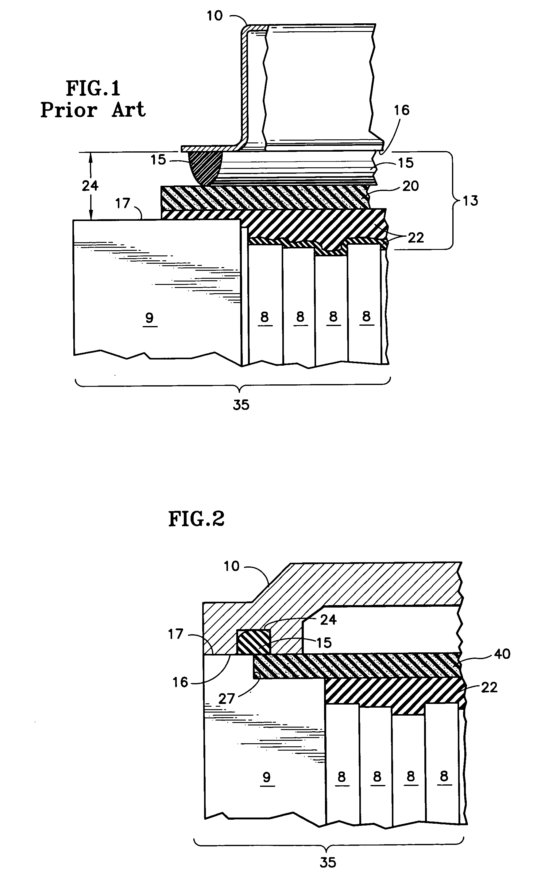 Fuel cell manifold seal with rigid inner layer