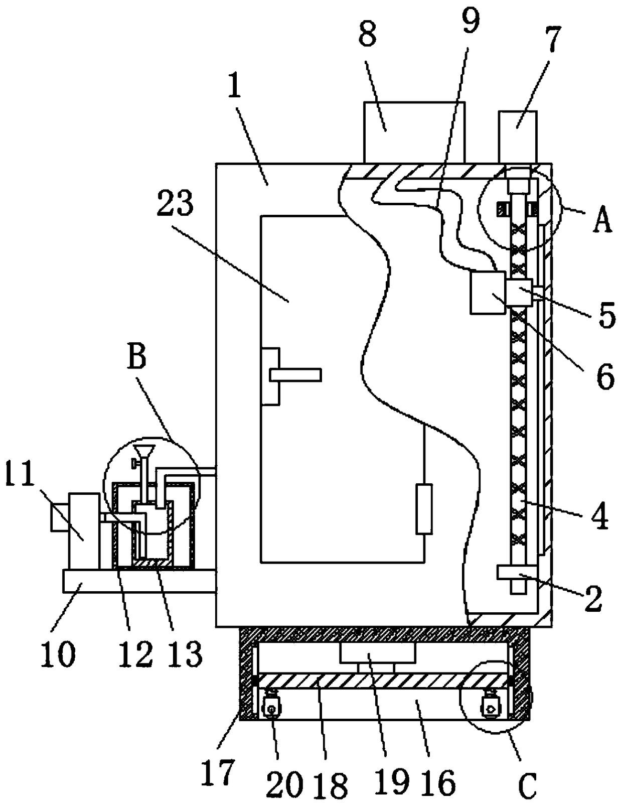 Vacuum coating device for automobile rearview mirror lens