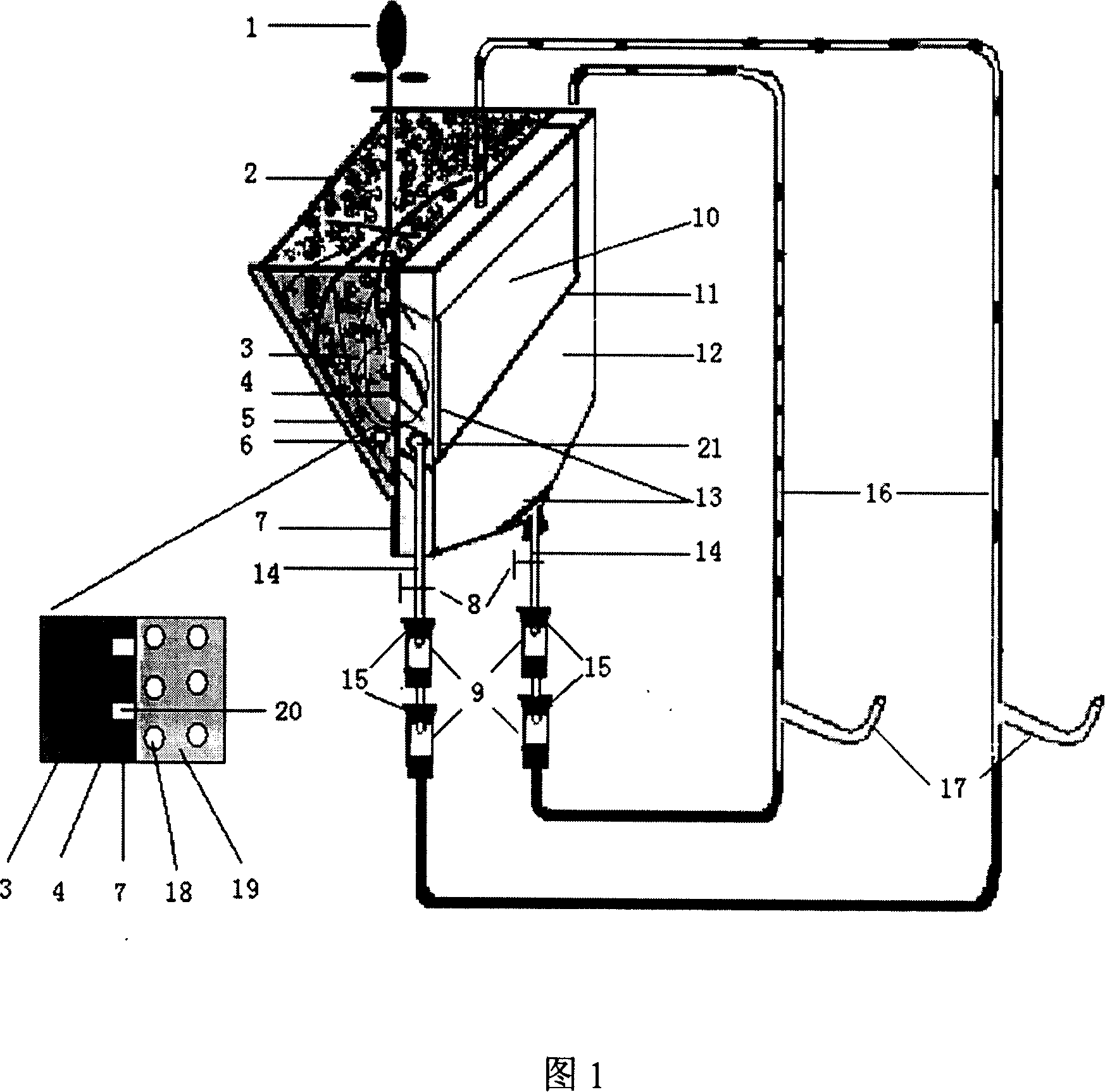 Collecting method and apparatus for secretion from root system of plant in pot