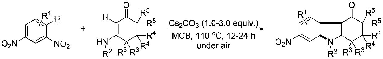 Nitro-substituted indole compound and preparation method thereof