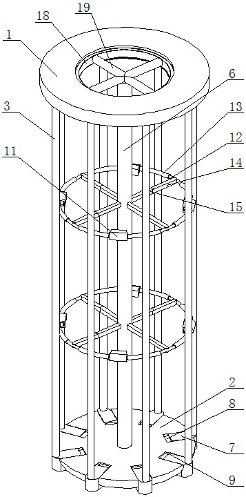 Bag cage convenient for quickly mounting and dismounting filter bag