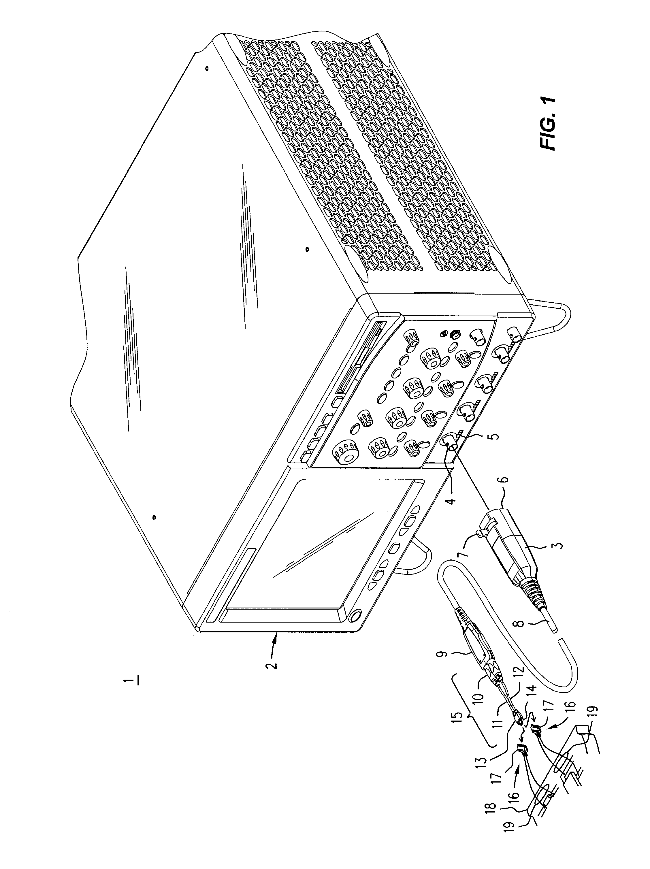 ZIF connection accessory and ZIF browser for an electronic probe