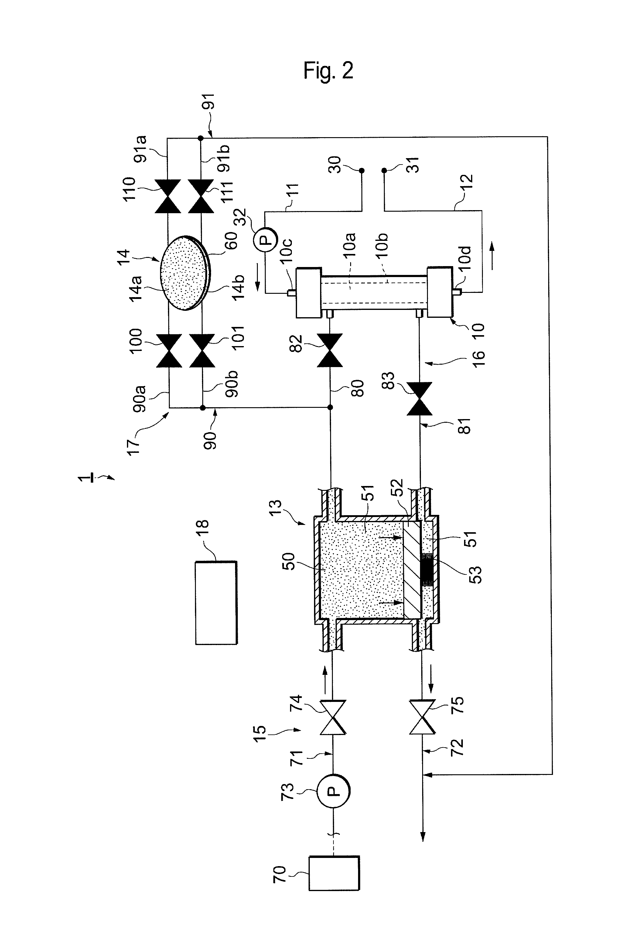 Hemodialysis apparatus, method of operating hemodialysis apparatus, and water content removal system