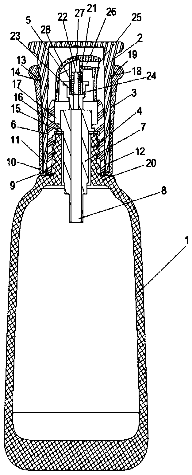 Special cosmetic packaging structure with filtering function