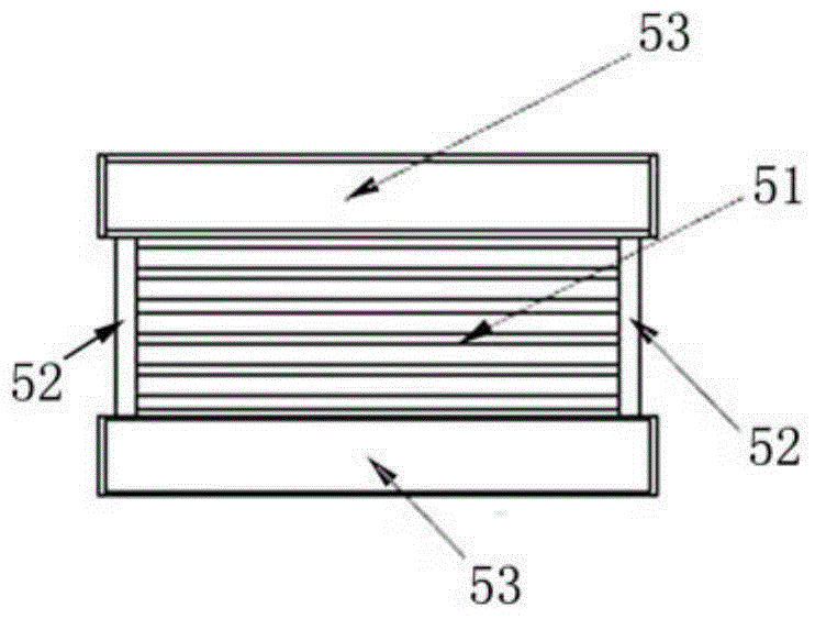 Energy-dissipating shear wall structure with beams through corrugated steel plates