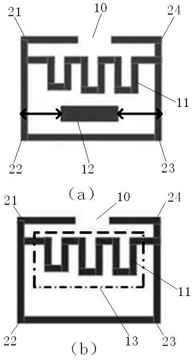 On-chip near-zero transmission type sensor based on aggregation effect and detection method