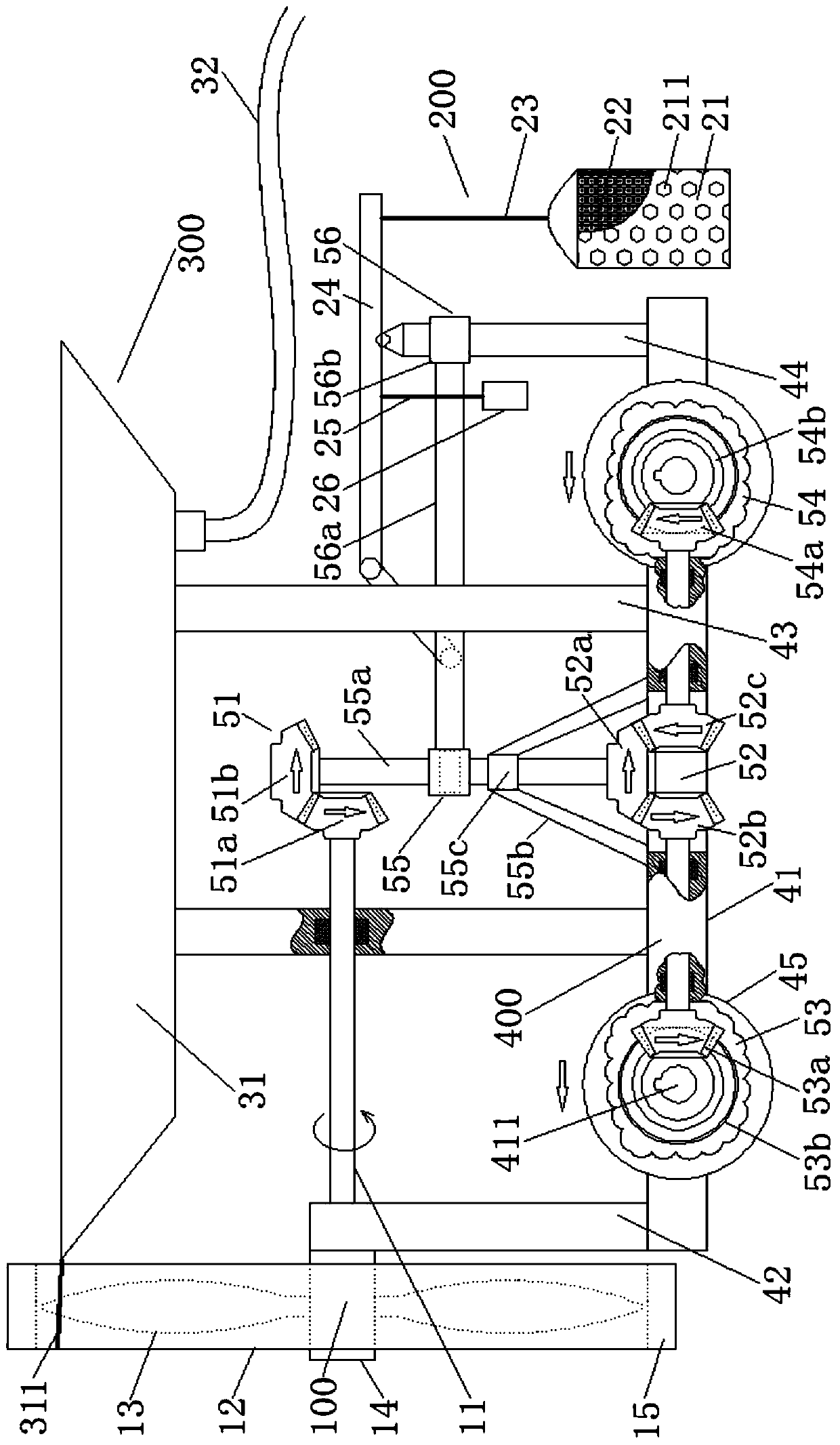 A wind-powered mobile water intake irrigation device