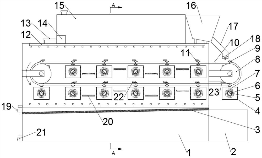 An automatic cleaning device for agricultural crops