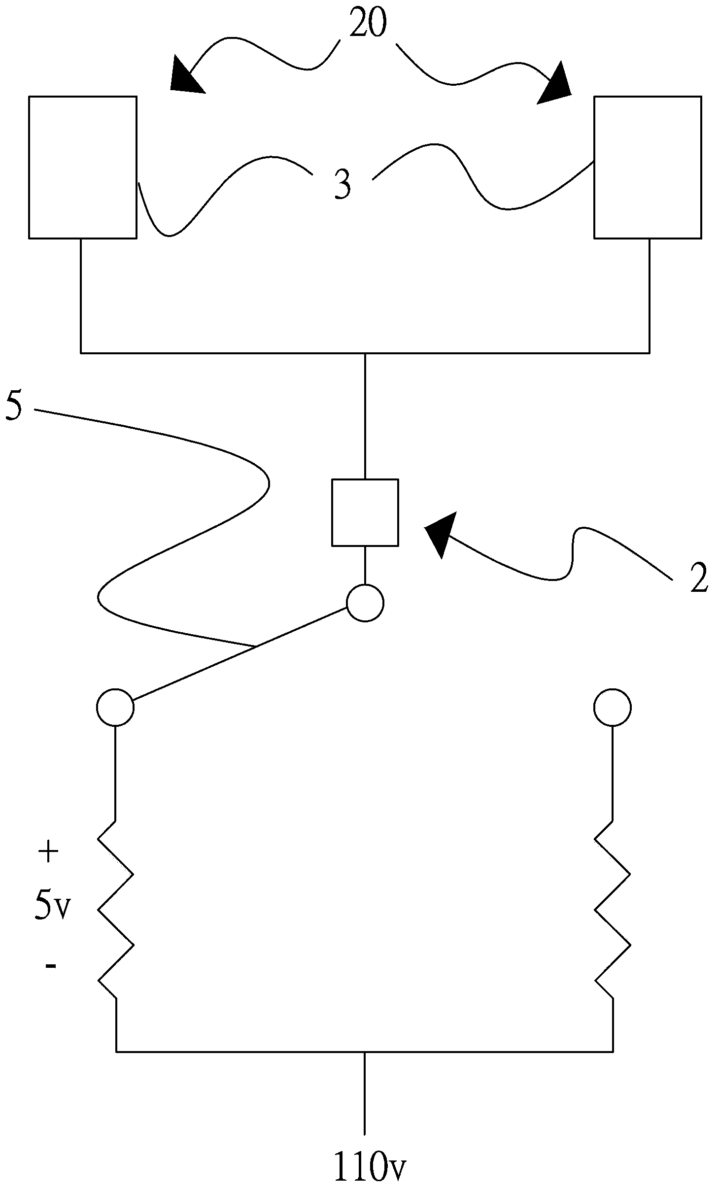 Multi-output power supply device possessing anti-misconnection control device