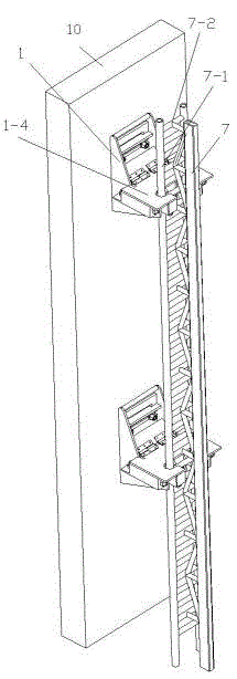 Falling preventing device of lifting type scaffold