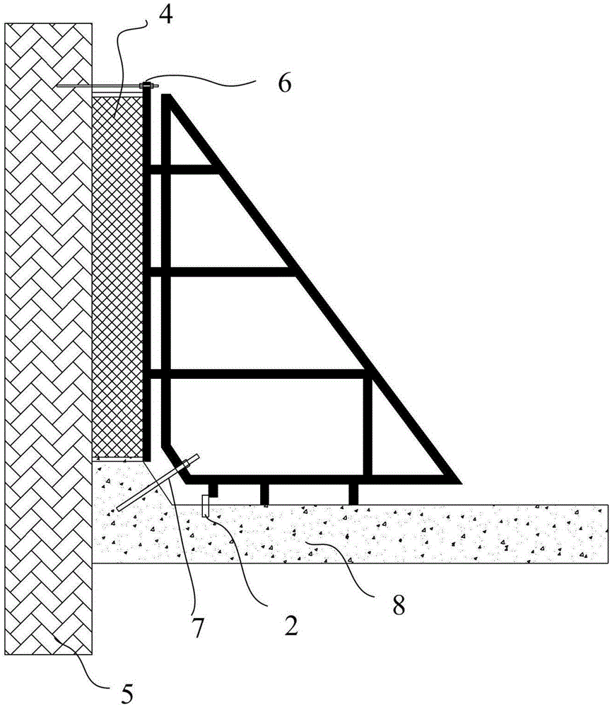 Construction method for long-distance underground passage side wall assembly type formwork