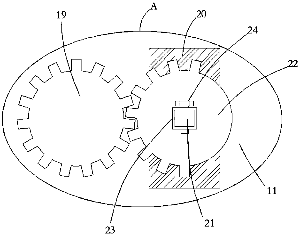 Planetary gear transmission mechanism with low oil lubrication device