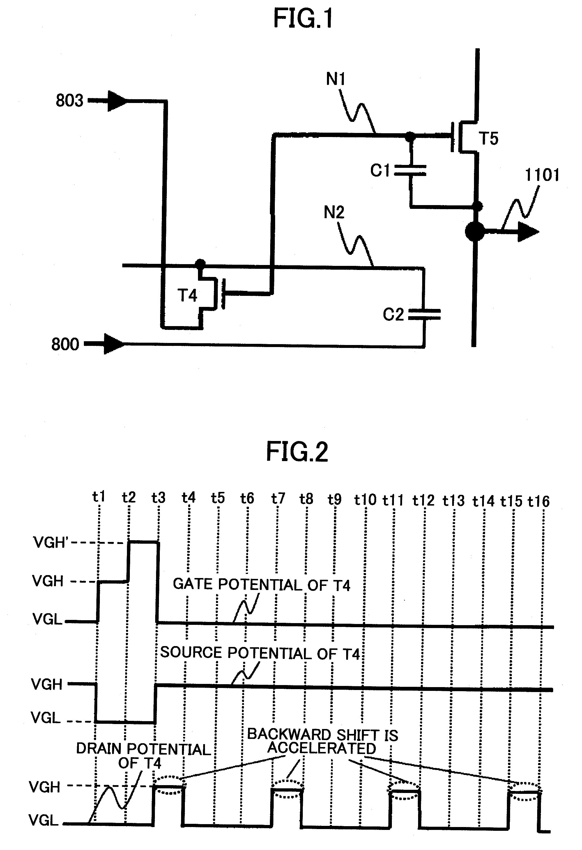 Driver circuit controlling threshold voltage shift of transistor