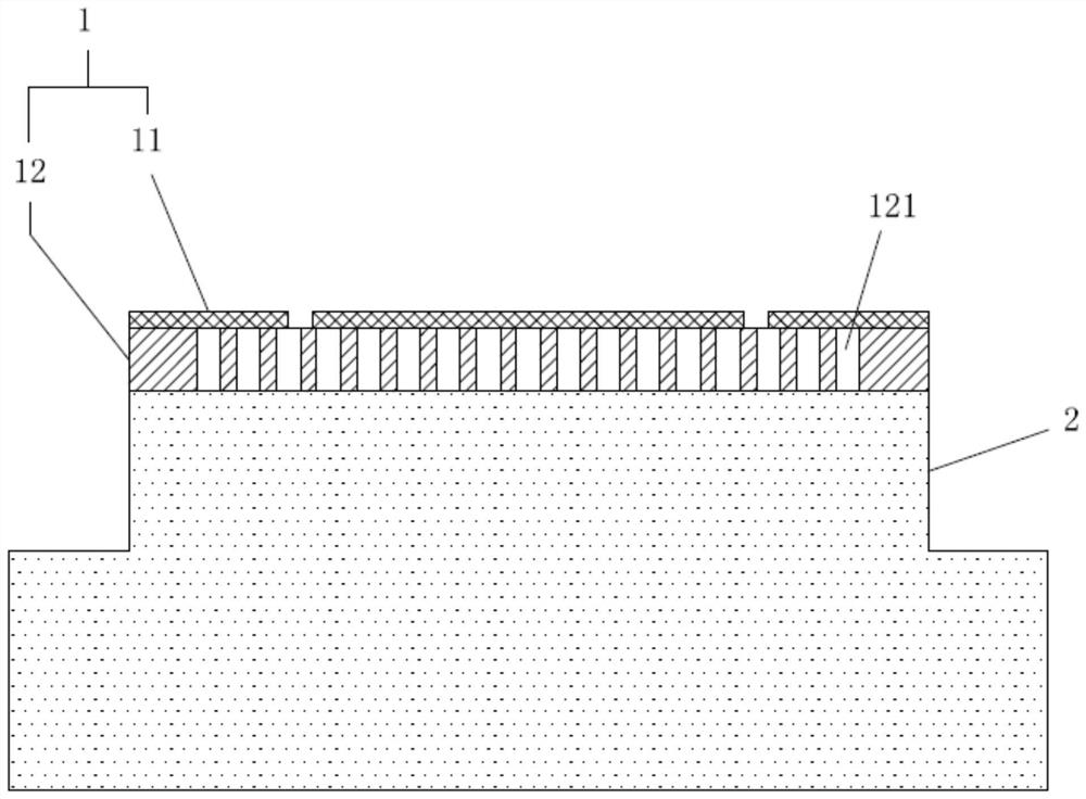 Atomizing core structure based on MEMS silicon-based heating sheet and manufacturing method thereof