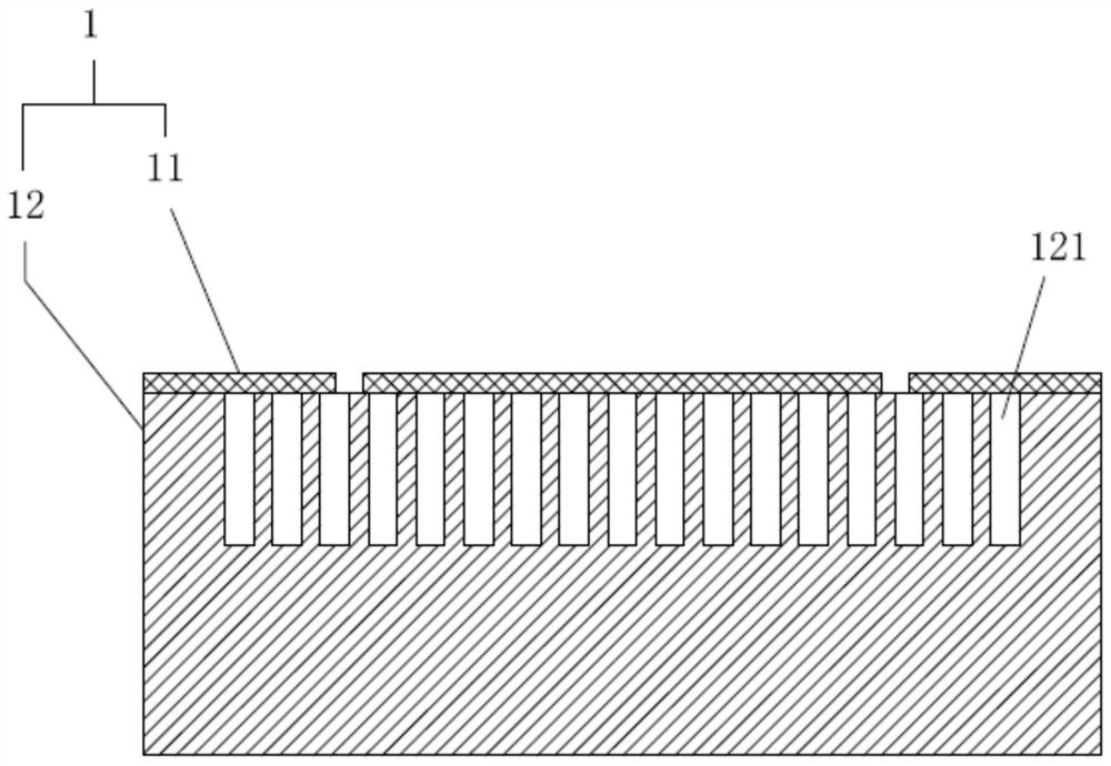 Atomizing core structure based on MEMS silicon-based heating sheet and manufacturing method thereof