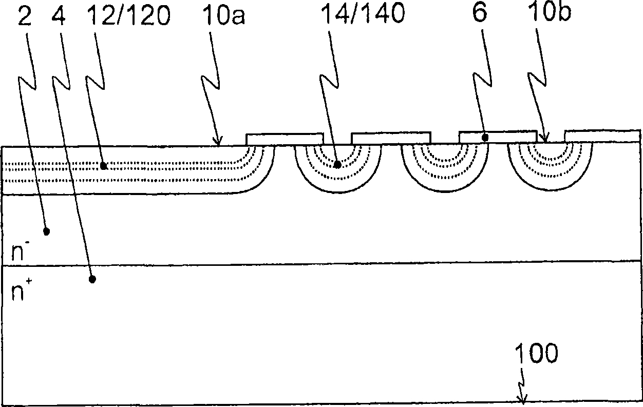 Power diode with trench field ring structure