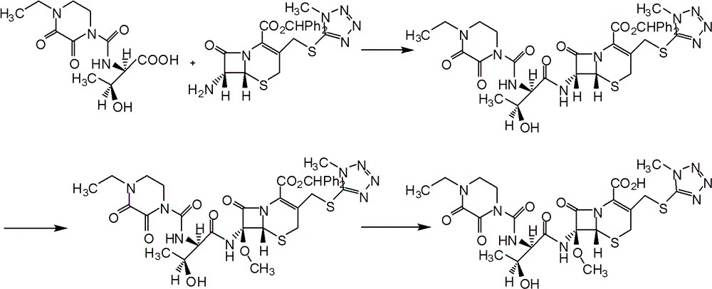 Synthesis method of cefbuperazone