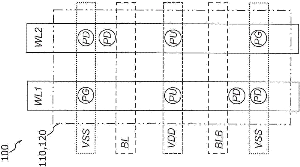 Semiconductor device with stacked layout