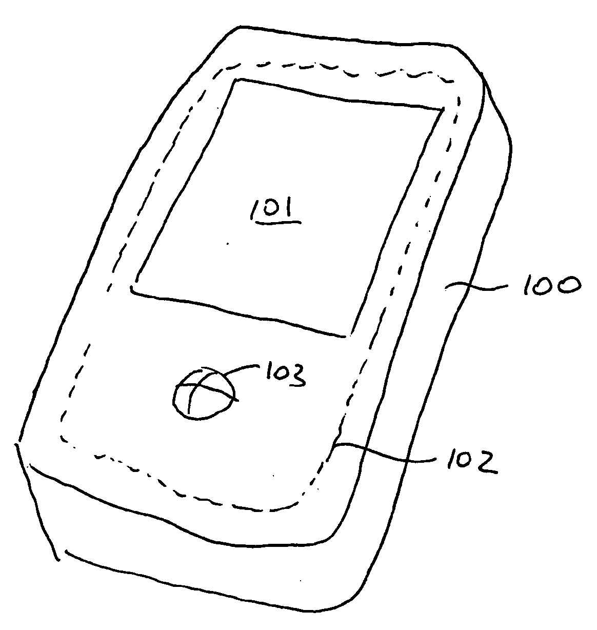 Extended touch-sensitive control area for electronic device