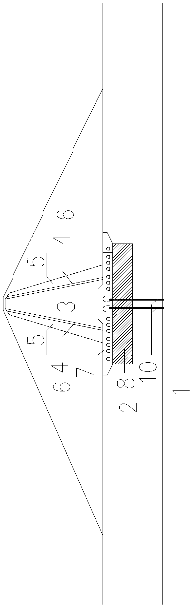 Artificial composite foundation for building clay core rock-fill dam on deep overburden and construction method for artificial composite foundation
