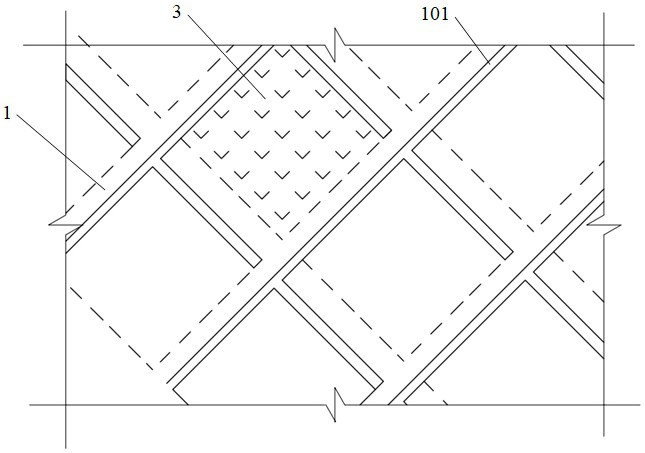 Water-permeable grid ecological protection slope and construction method thereof