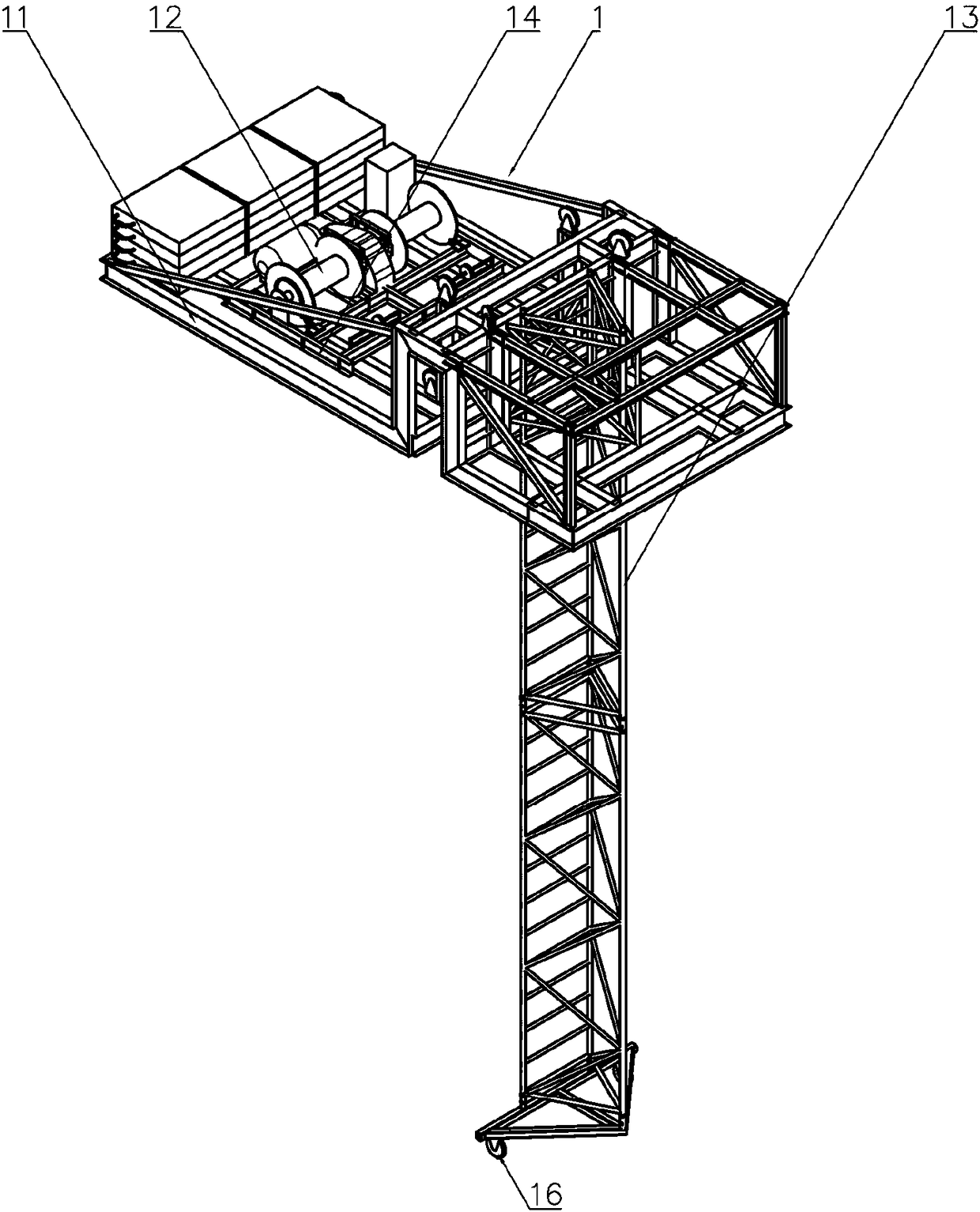 Movable overhauling platform for surface runner in hydropower station