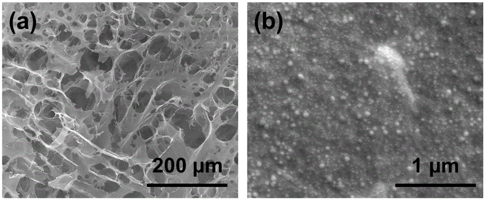 Reduction-oxidation graphene/nanometer metallic silver aerogel with three-dimensional structure and preparation method