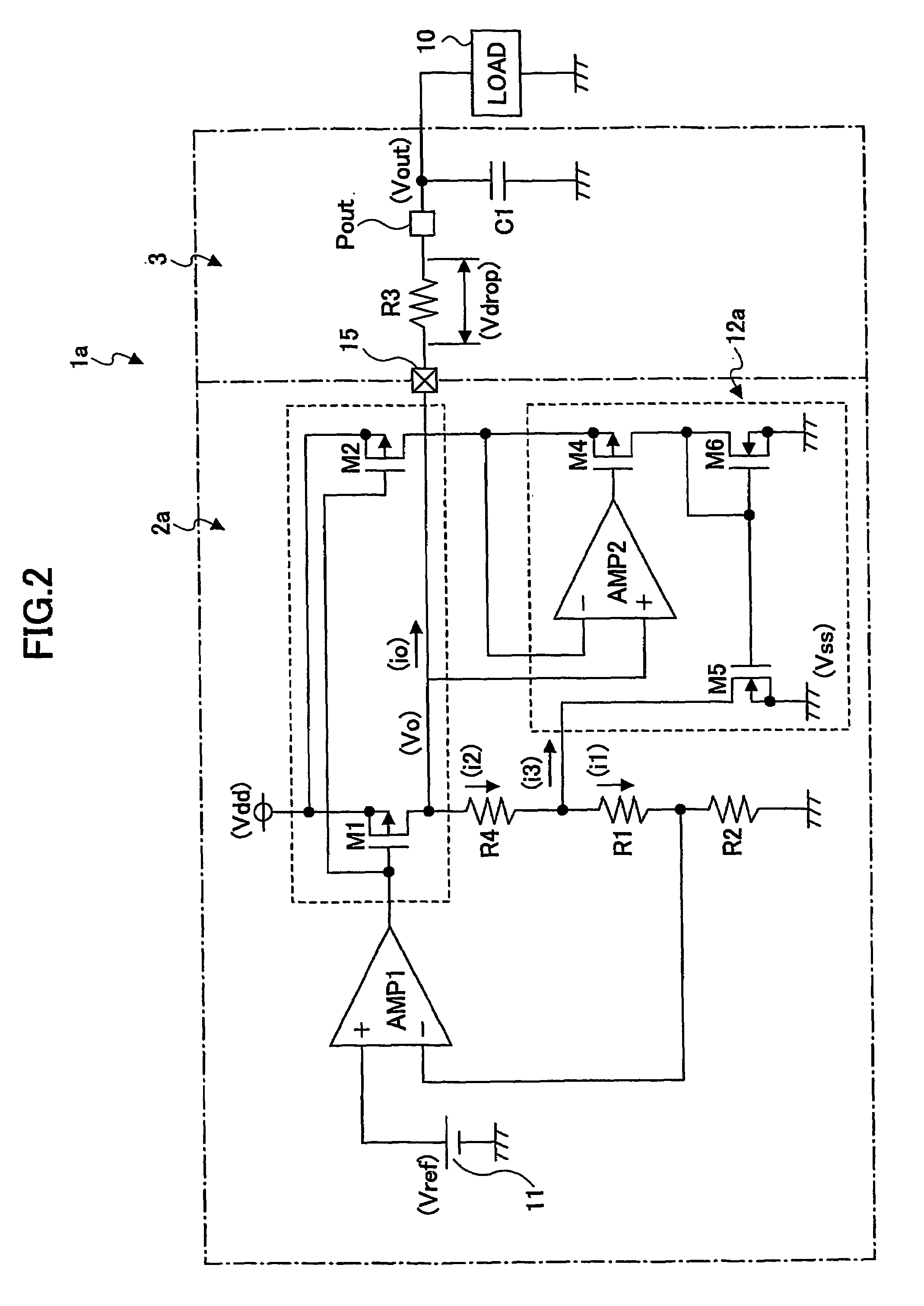 Constant voltage circuit with phase compensation