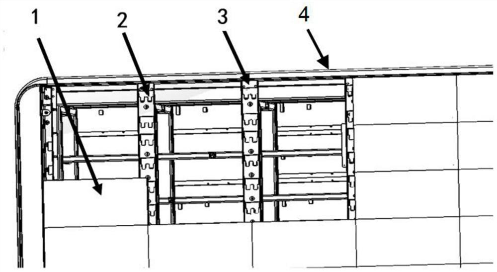 LED display screen lamp panel fixing structure with front maintenance anti-falling function