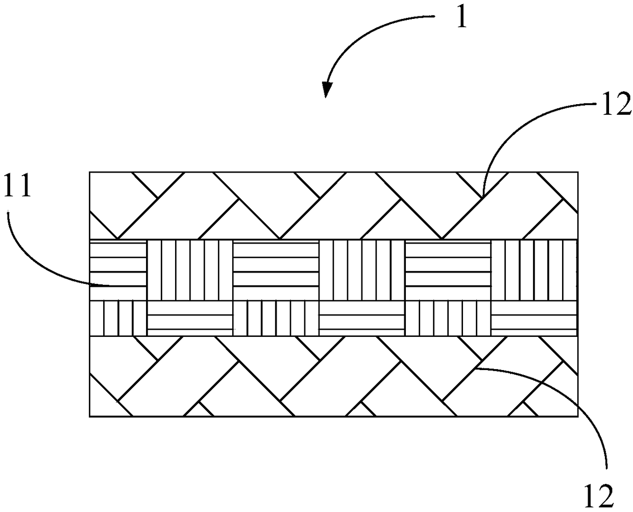 Concrete sand-containing water permeable brick core layer and preparation method