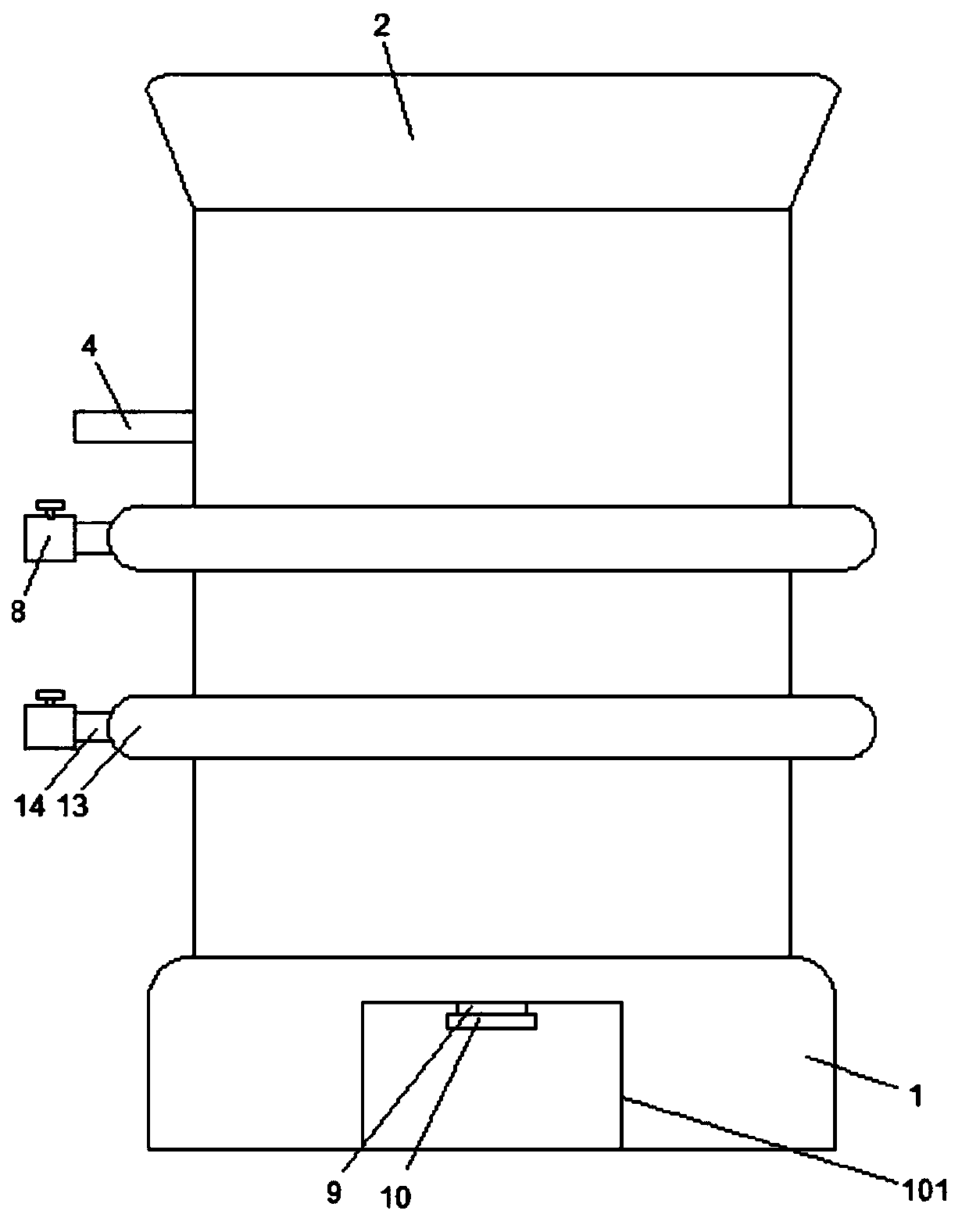 Automatic flowerpot sewage treatment device and method thereof